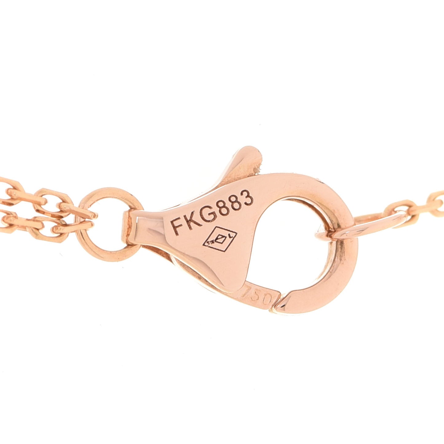 18K Pink Yellow White Gold Trinity Double Chain Pendant Necklace