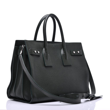 Saint Laurent Grained Calfskin Small Supple Sac De Jour Dark Vert 4 of 12