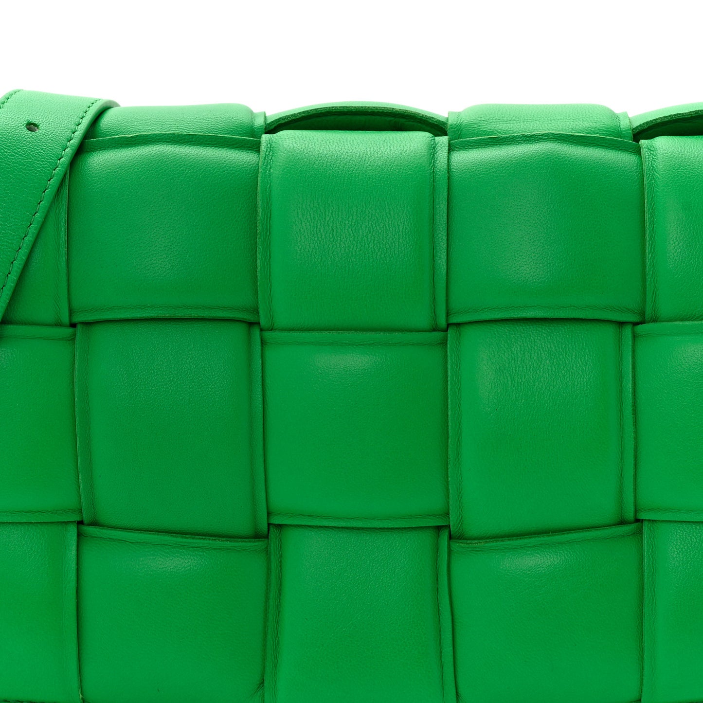 Nappa Maxi Intreccio Padded Cassette Crossbody Bag Parakeet