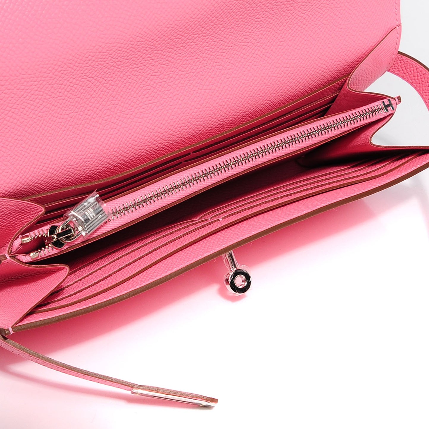 Epsom Kelly Longue Wallet Rose Confetti