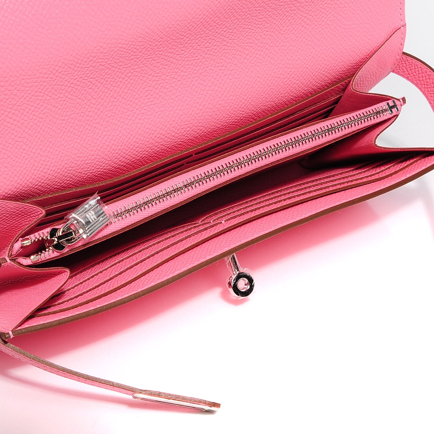 Hermes Epsom Kelly Longue Wallet Rose Confetti 14 of 16