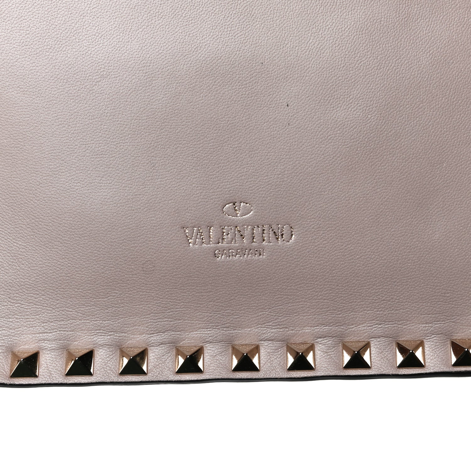 Valentino Garavani Nappa Rockstud Wristlet Clutch Poudre 7 of 10
