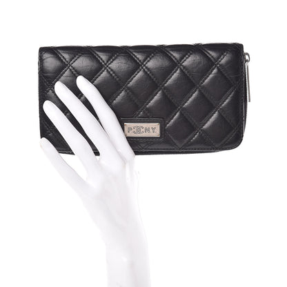 Chanel Aged Calfskin Quilted Paris New York PNY Wallet Black 2 of 11