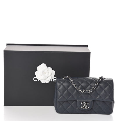 Chanel Caviar Quilted Mini Rectangular Flap Navy 11 of 11