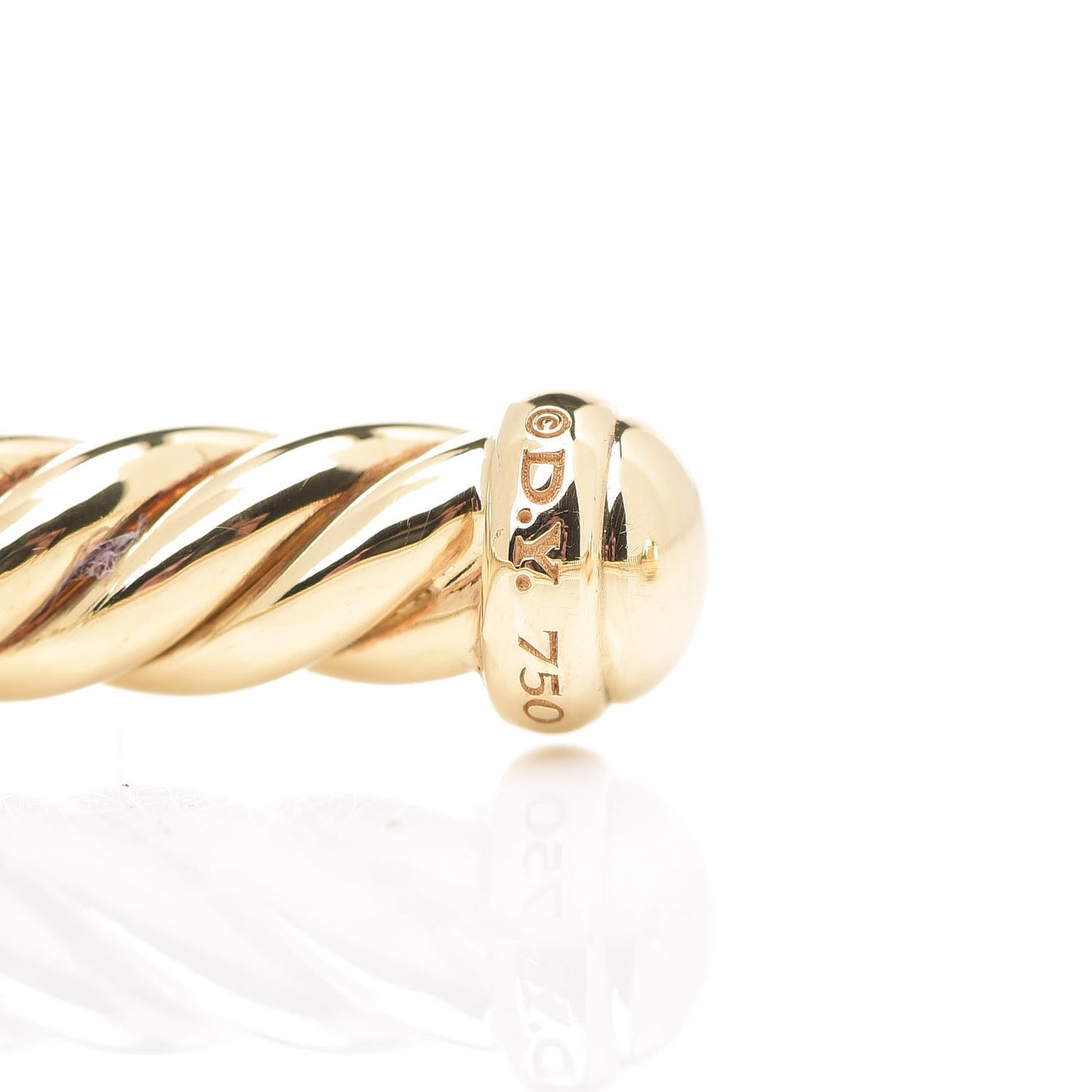 18K Yellow Gold 4mm Cablespira Bracelet