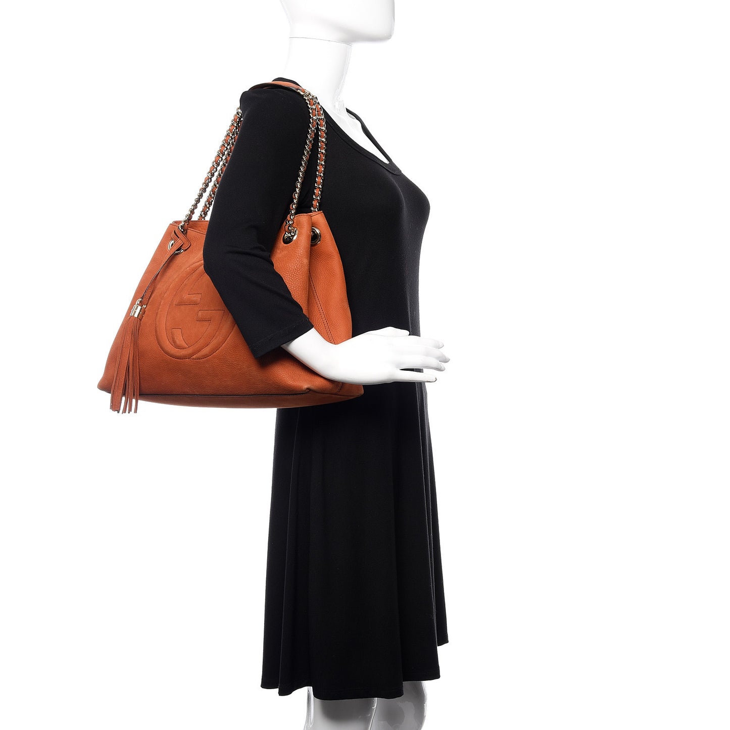 Vitello Range Medium Soho Chain Shoulder Bag Old Whisky
