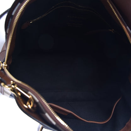 Burberry Derby Calfskin House Check Medium Milverton Satchel Tan 5 of 9
