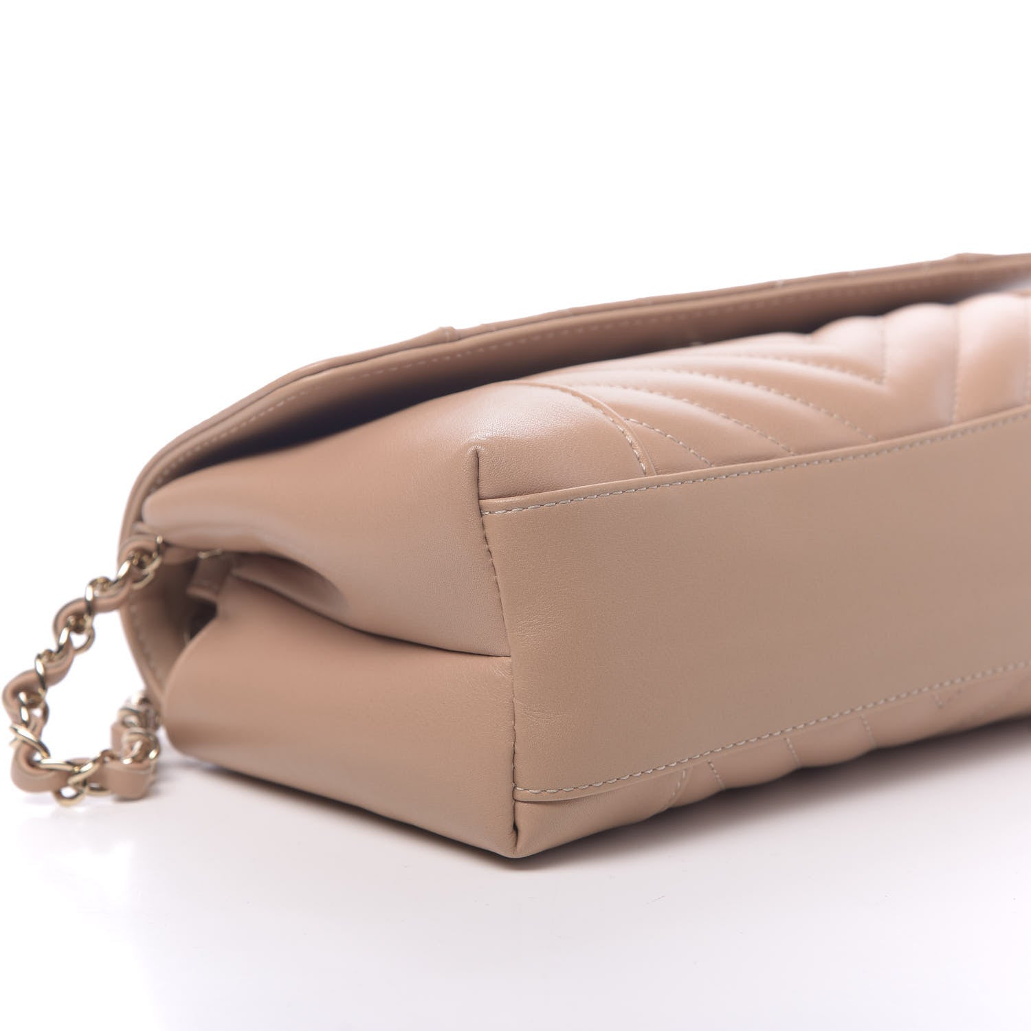 Chanel Calfskin Quilted Small Daily Chevron Flap Beige 8 of 10