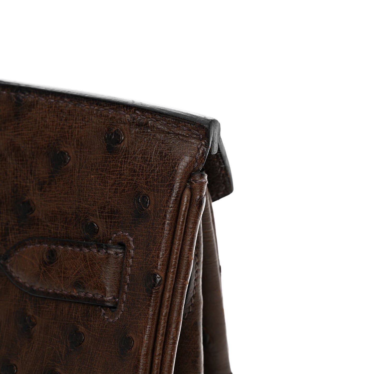 Ostrich Birkin 30 Chocolate