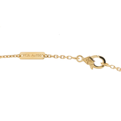 Van Cleef & Arpels 18K Yellow Gold Black Onyx Vintage Alhambra Pendant Necklace 4 of 5
