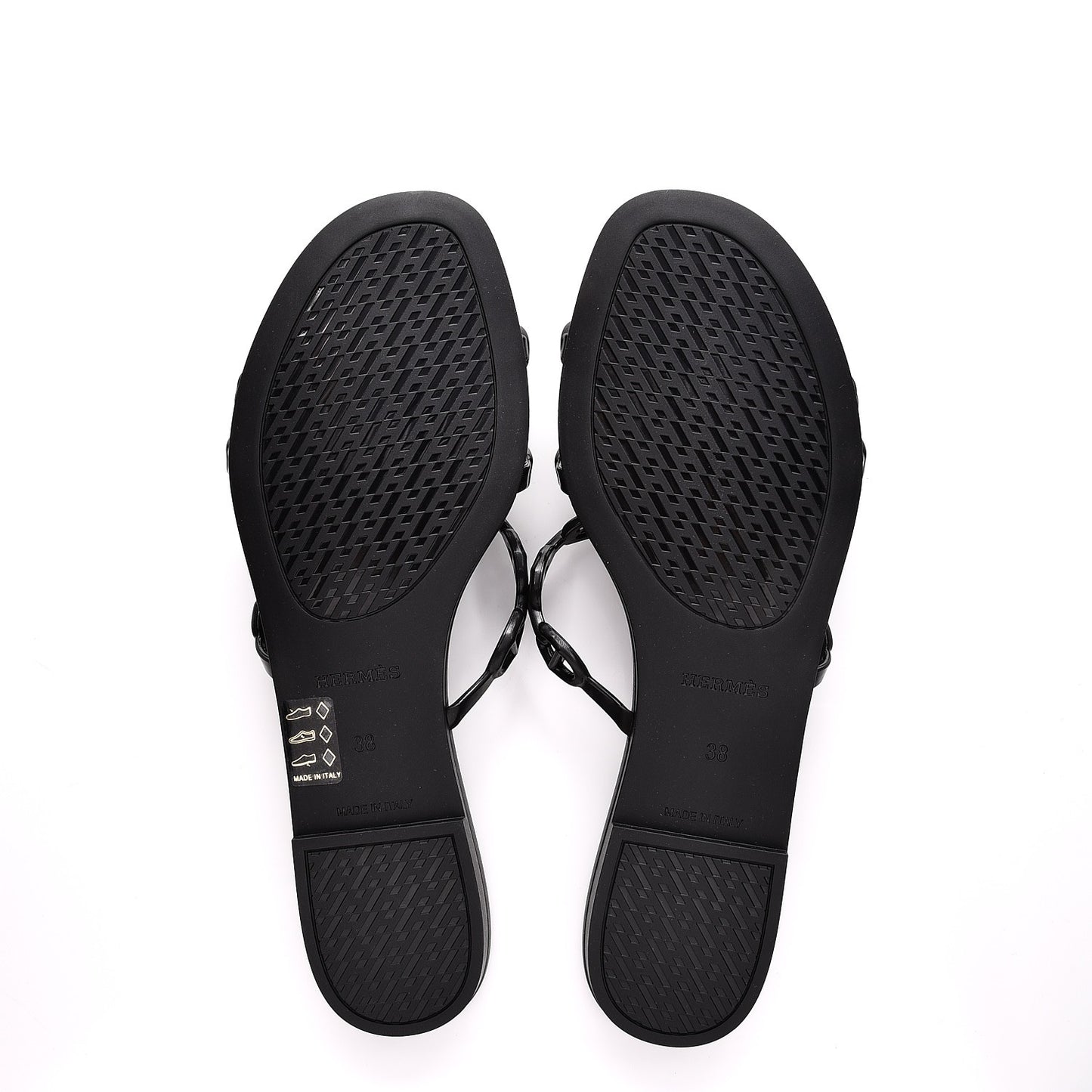 Rubber Chaine d'Ancre Rivage Sandals 38 Black