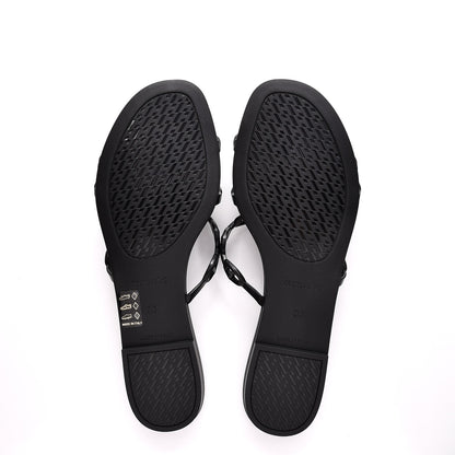 Hermes Rubber Chaine d'Ancre Rivage Sandals 38 Black 5 of 8