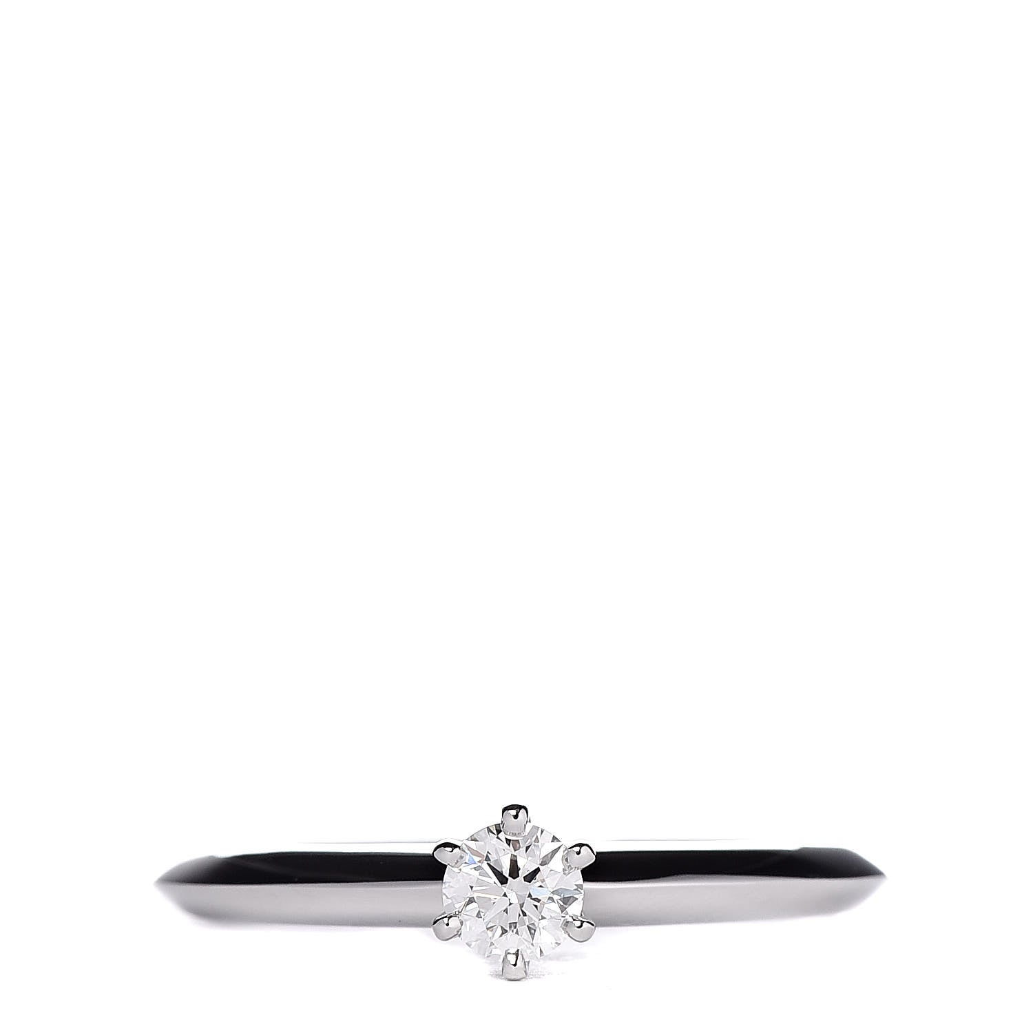 Tiffany Platinum Diamond .20ct Solitaire Engagement Ring 51 5.75 1 of 6