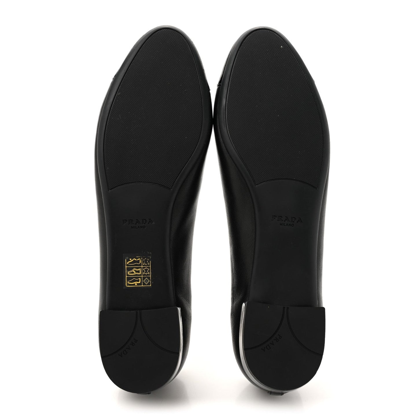 Nappa Vernice Cap Toe Logo Bow Ballerina Flats 40 Black