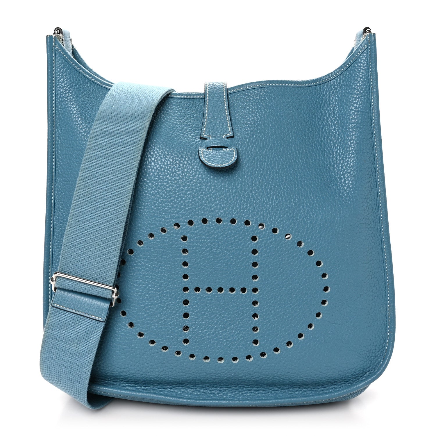 Hermes Taurillon Clemence Evelyne III PM Blue Jean 1 of 12
