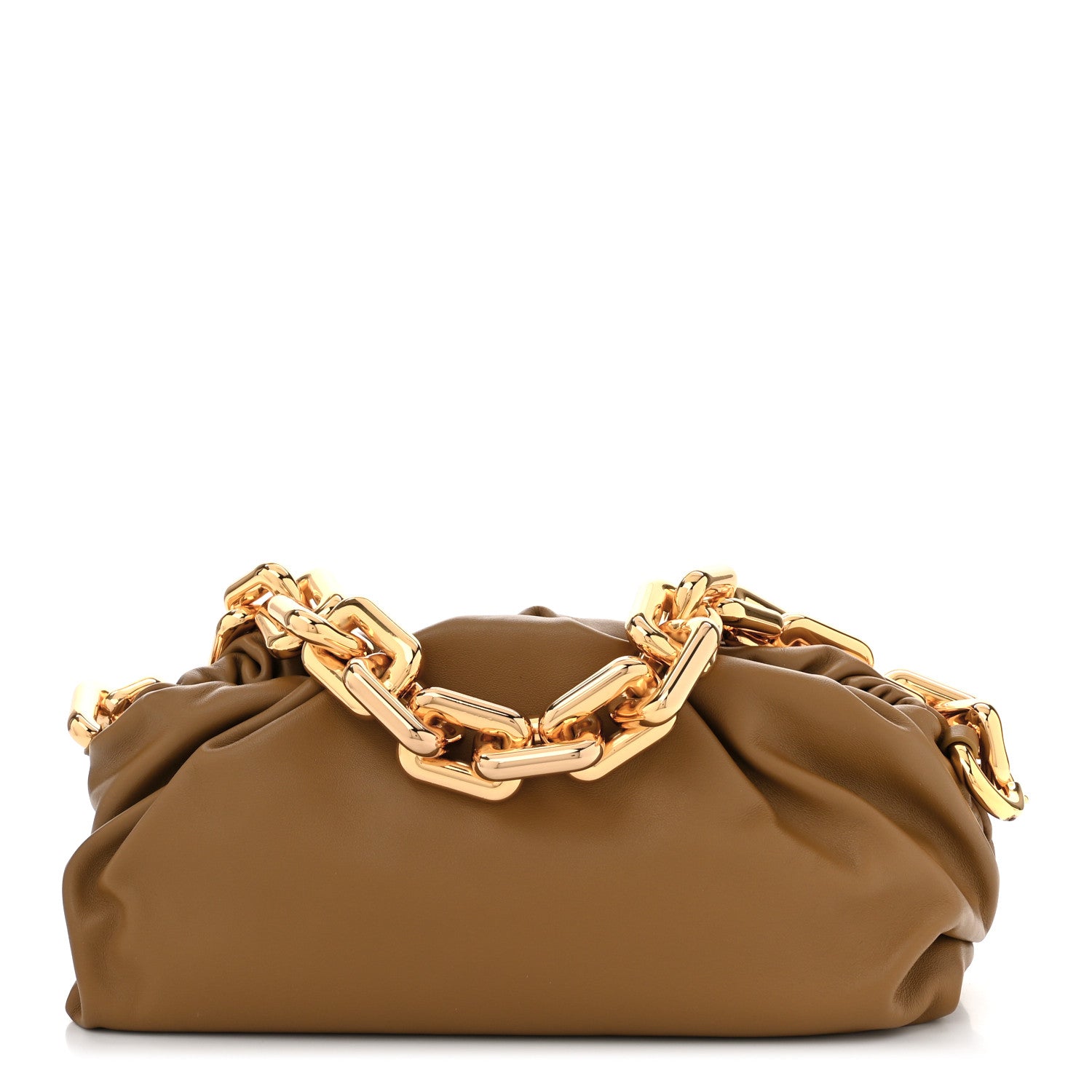 Bottega Veneta Calfskin The Pouch Chain Cammello 1 of 10