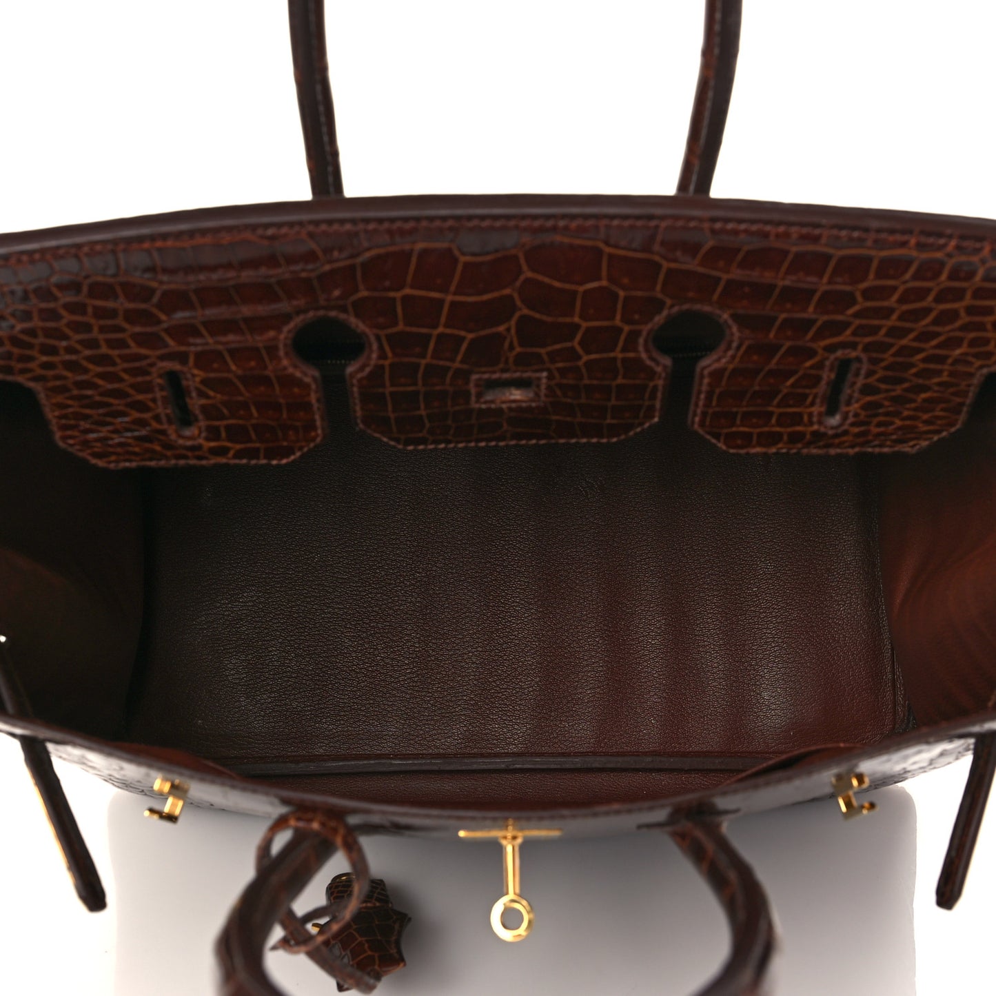 Shiny Porosus Crocodile Birkin 35 Miel