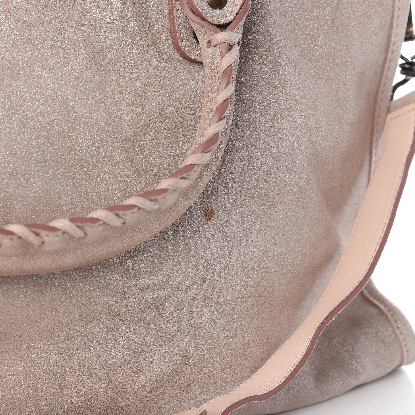 Metallic Craquele Calfskin Classic Hardware City Bois de Rose