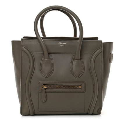 Celine Smooth Calfskin Micro Luggage Khaki 1 of 10