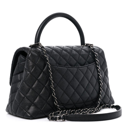 Chanel Caviar Quilted Small Coco Handle Flap Black 3 of 13