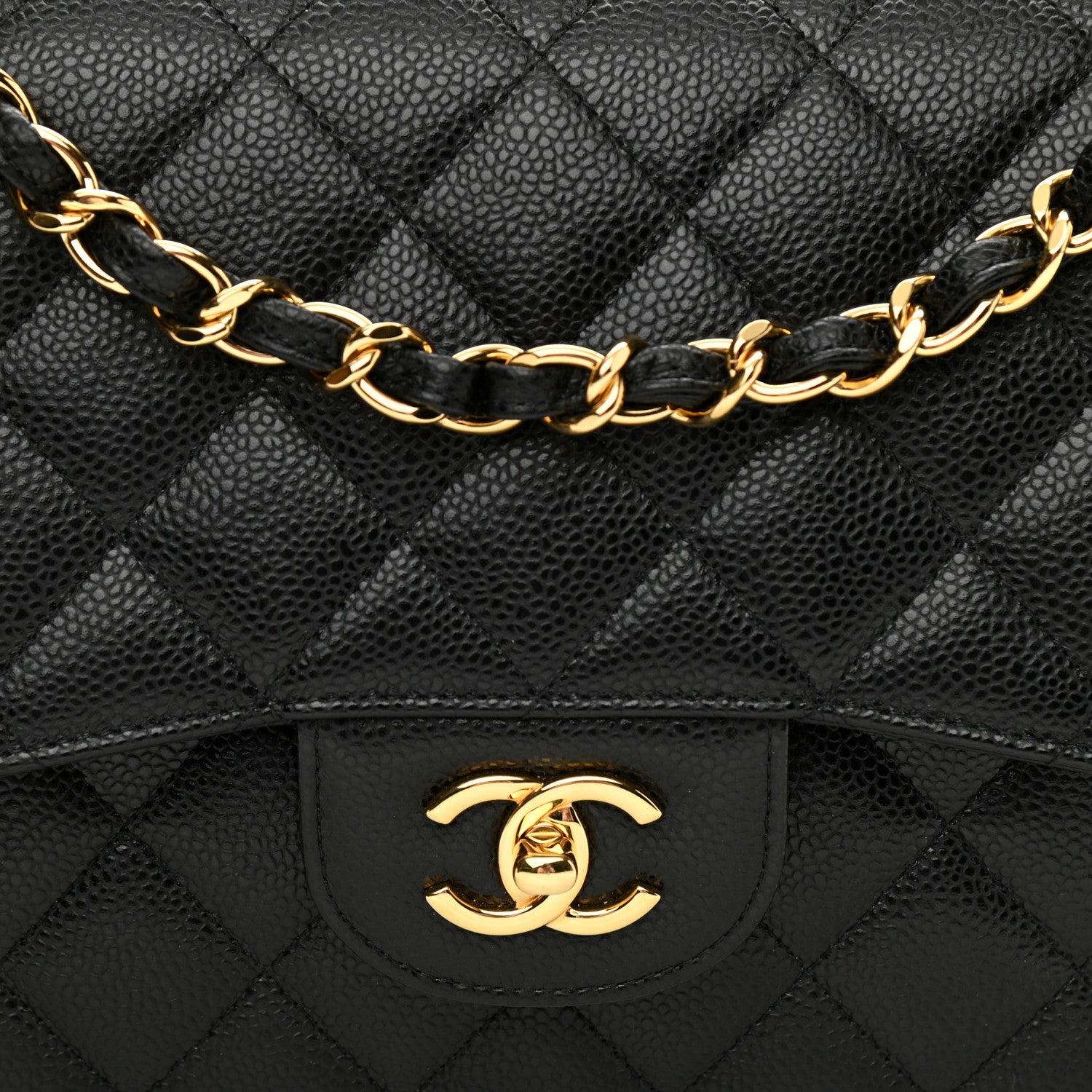 Chanel Caviar Quilted Jumbo Double Flap Black 8 of 10