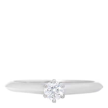 Tiffany Platinum Diamond .17ct Solitaire Engagement Ring 50 5.5 1 of 5