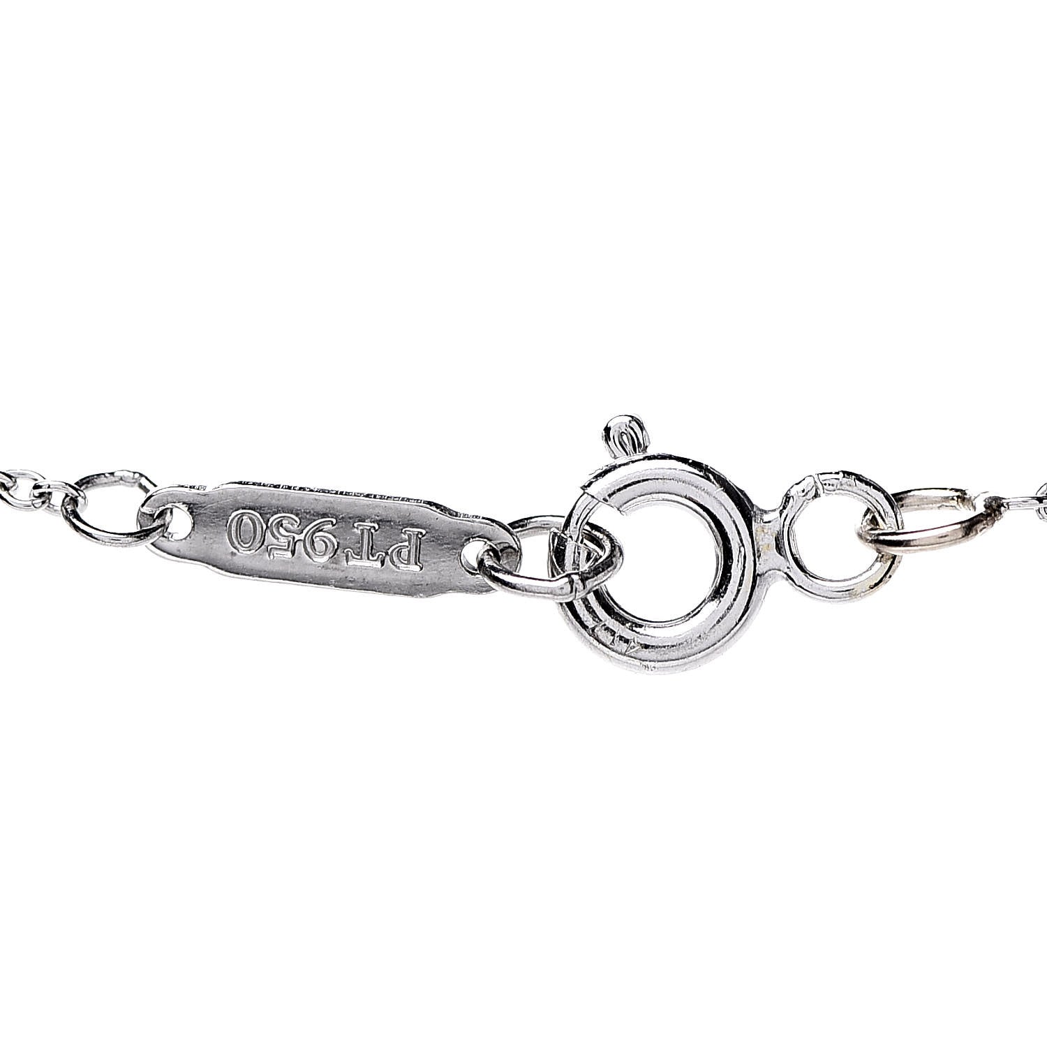 Tiffany Platinum Diamond .33ctw Circlet Pendant Necklace 7 of 7