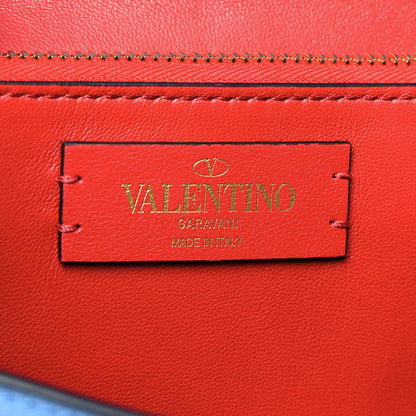 Valentino Garavani Grainy Calfskin Small VSling Top Handle Bag Blue 6 of 9