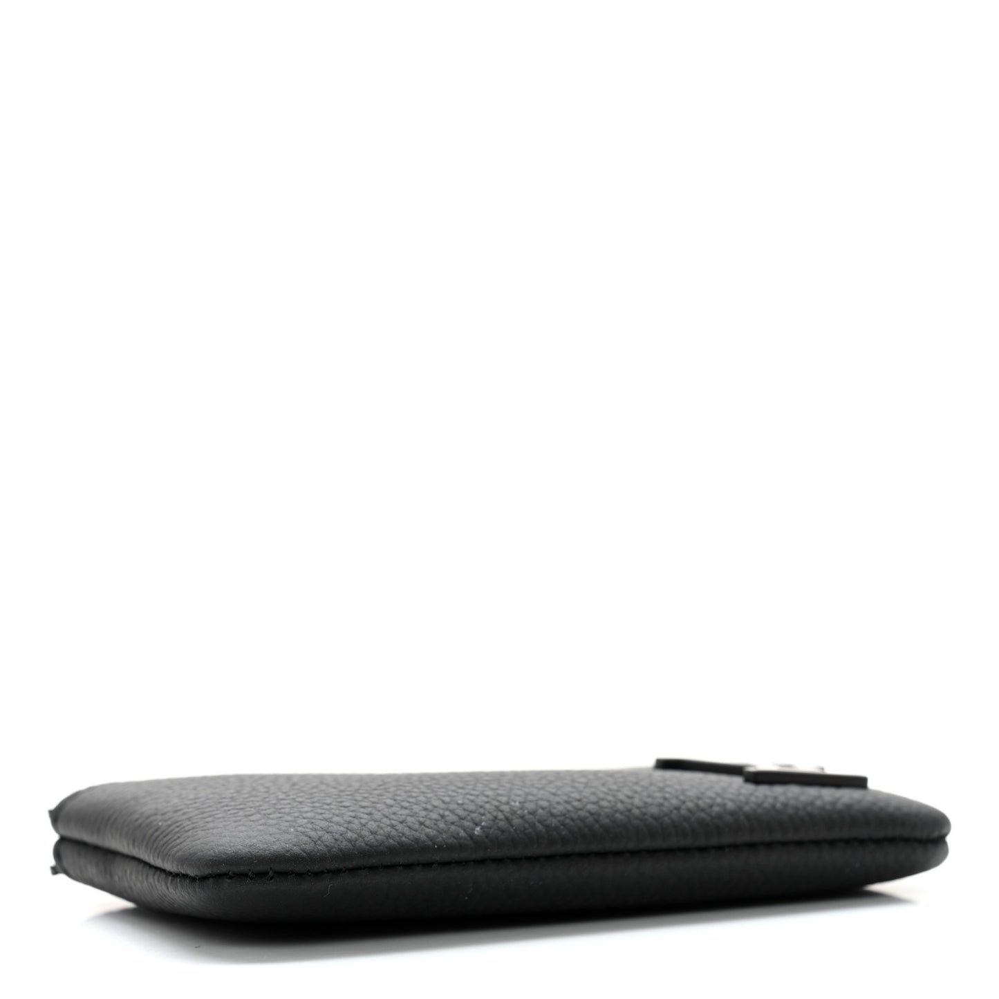 Grained Calfskin Aerogram Key Pouch Black