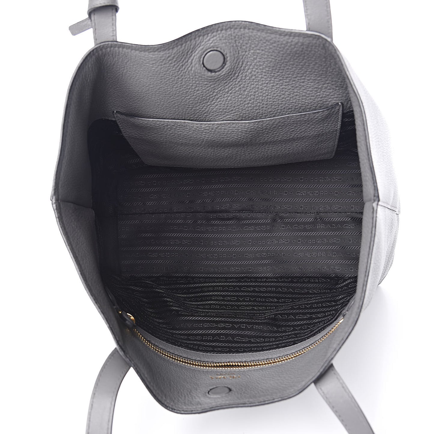 Vitello Daino Pocket Shopping Tote Marmo