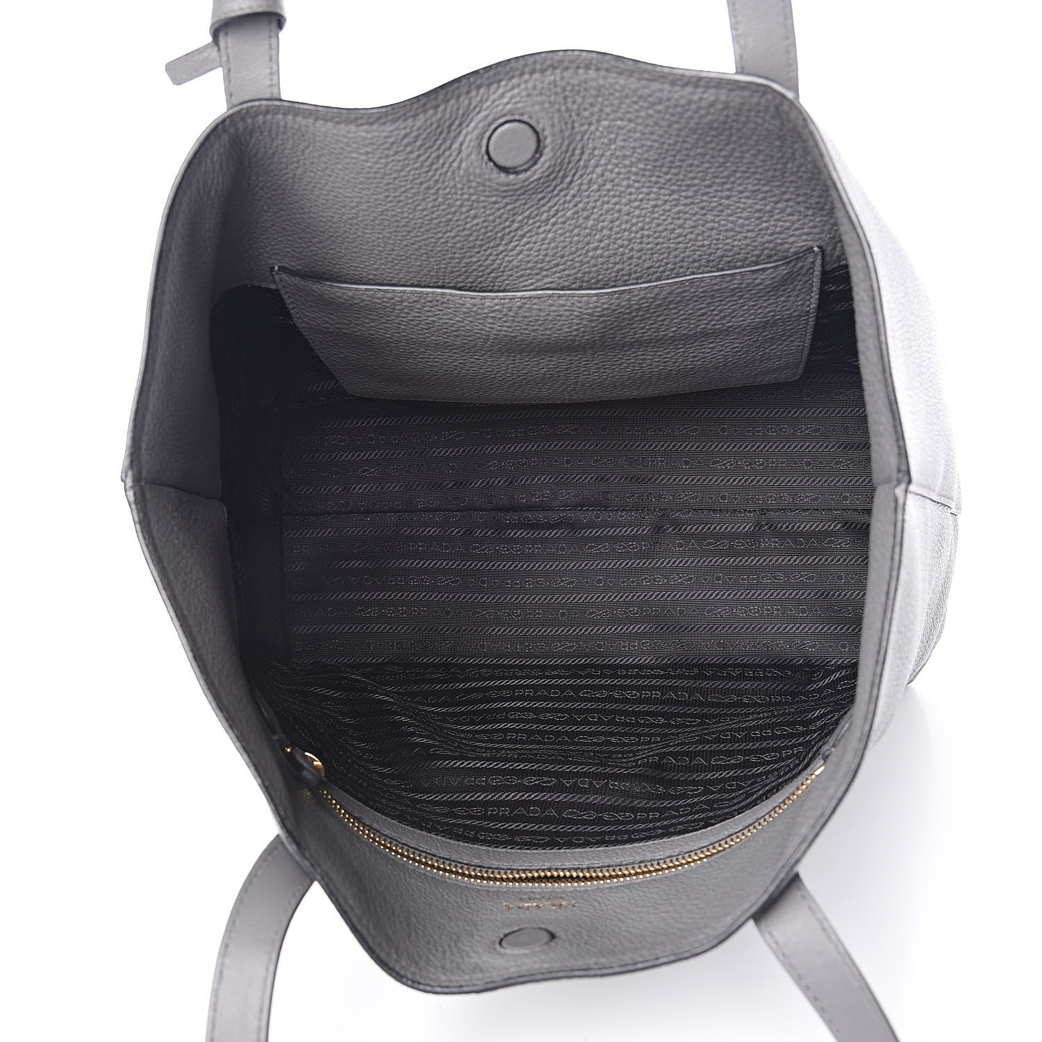Prada Vitello Daino Pocket Shopping Tote Marmo 5 of 11