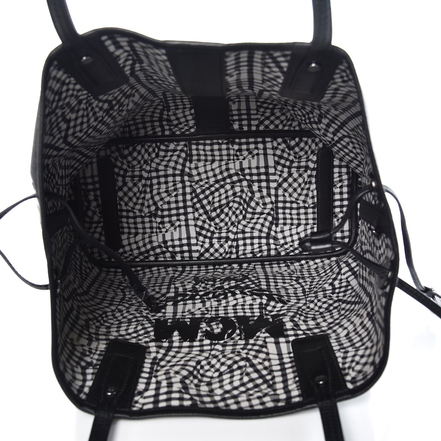 MCM Visetos Medium Liz Reversible Shopper Tote Black 9 of 11