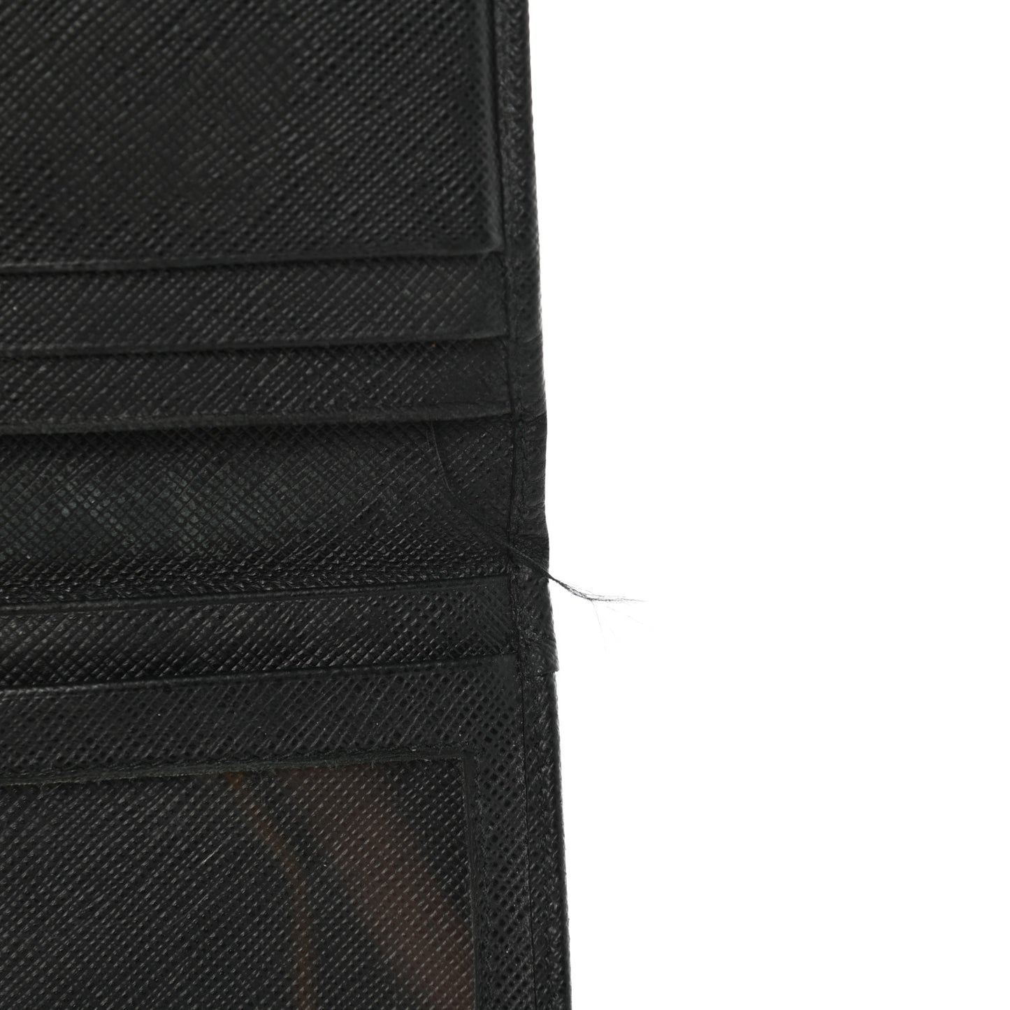 Saffiano Metal Tri-Fold Wallet Black