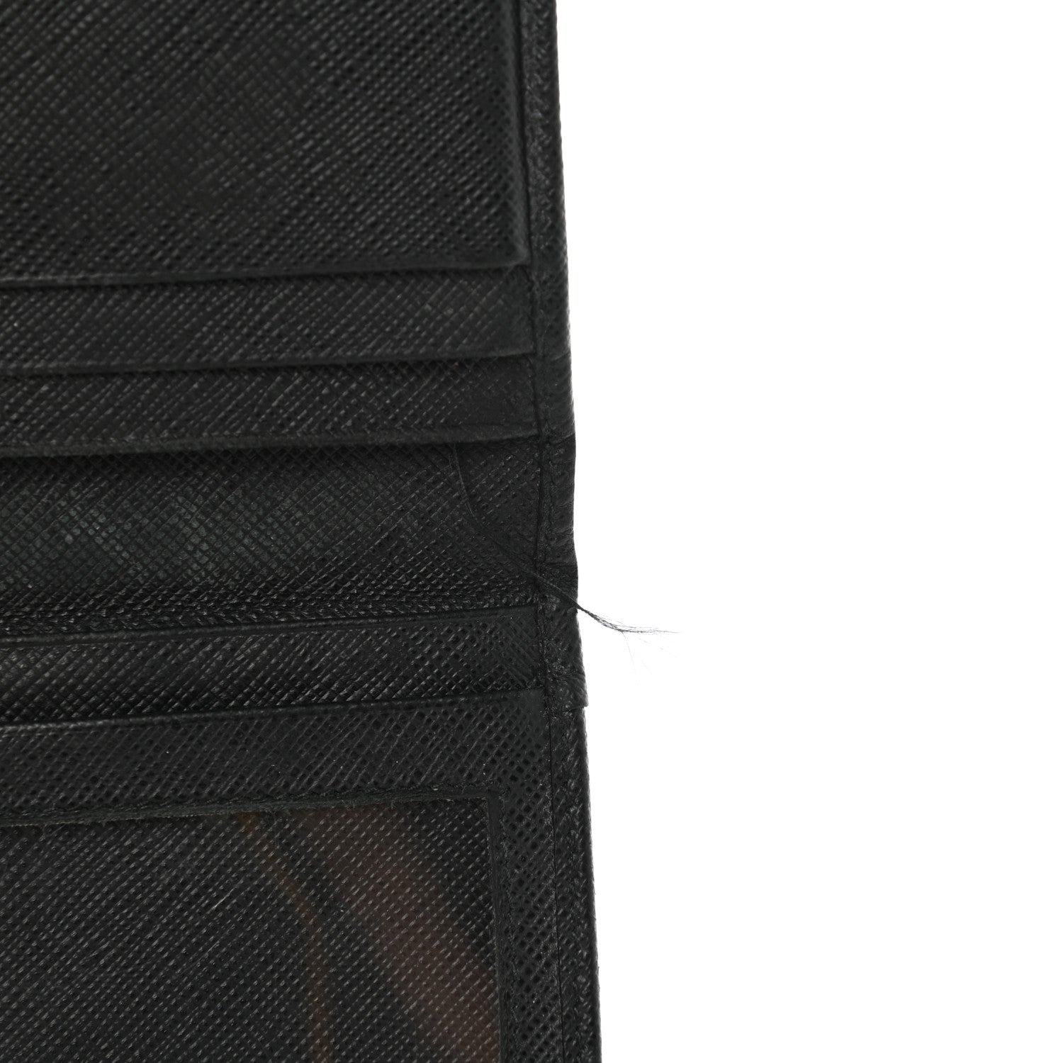 Prada Saffiano Metal Tri-Fold Wallet Black 8 of 10