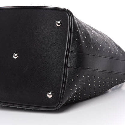 Saint Laurent Calfskin Studded Medium Emmanuelle Bucket Bag Black 10 of 15
