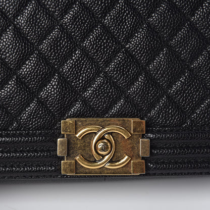 Chanel Caviar Quilted New Medium Boy Flap Black 13 of 13
