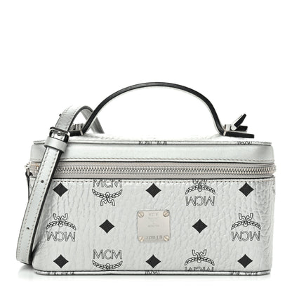 MCM Metallic Visetos Vanity Case Silver 1 of 9