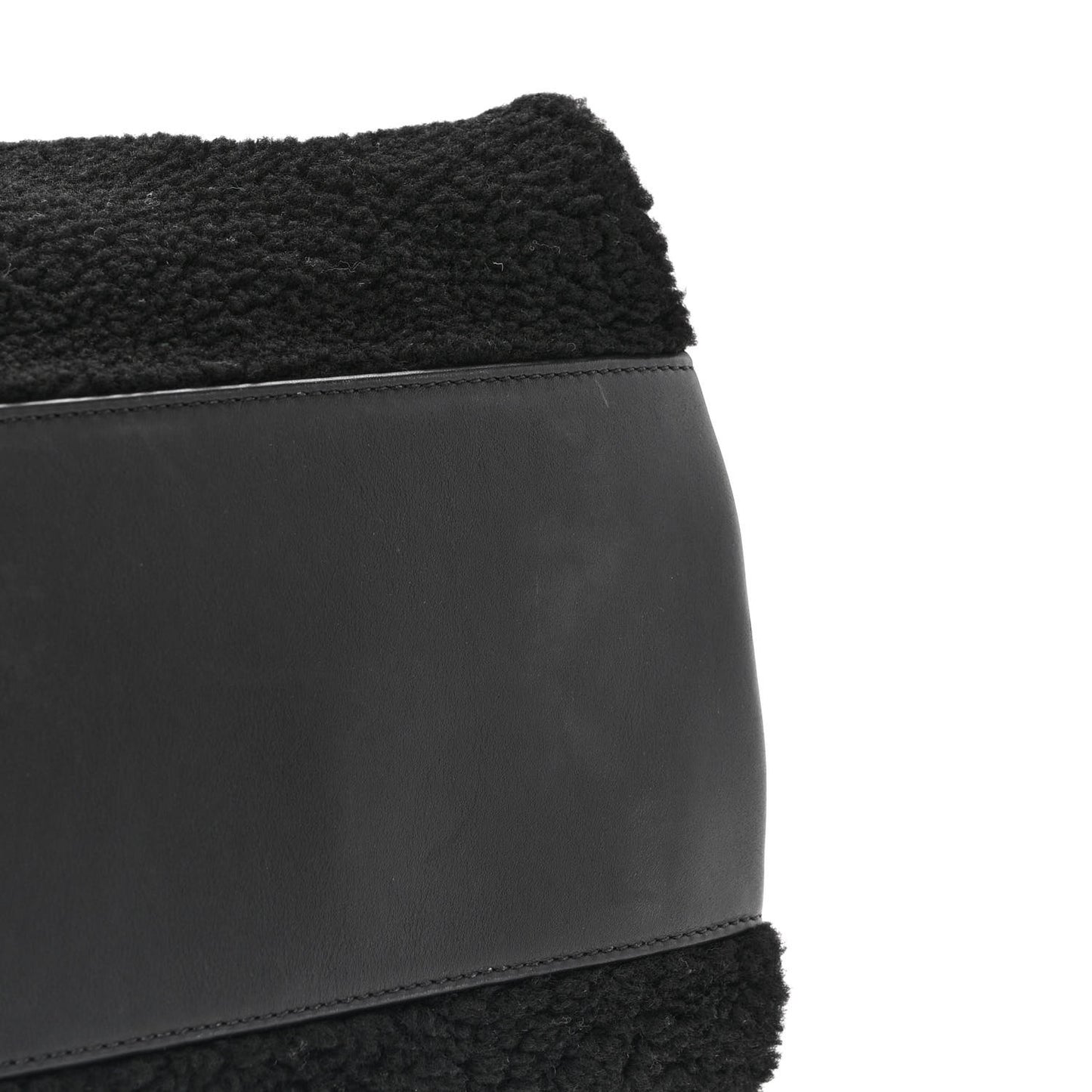 Shearling Large Deauville Tote Black