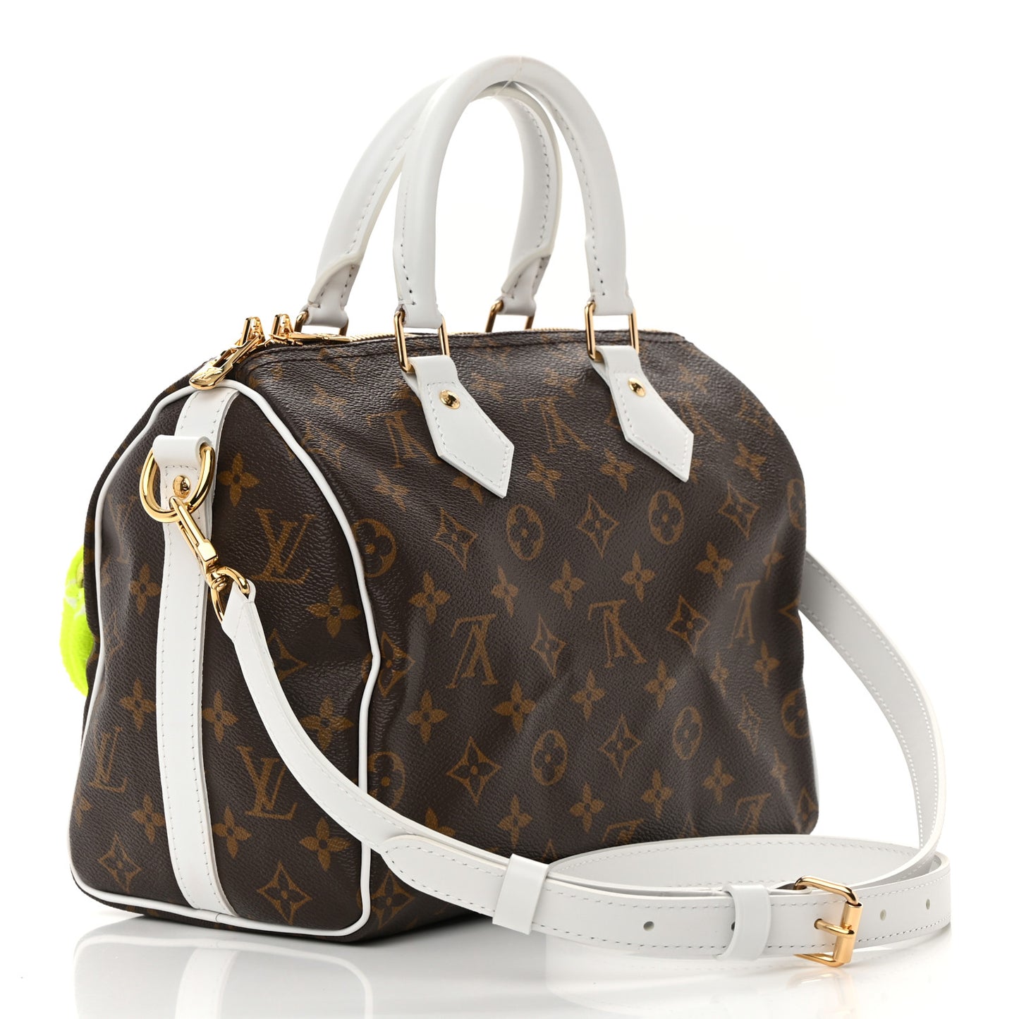 Monogram LV Match Speedy Bandouliere 25 White
