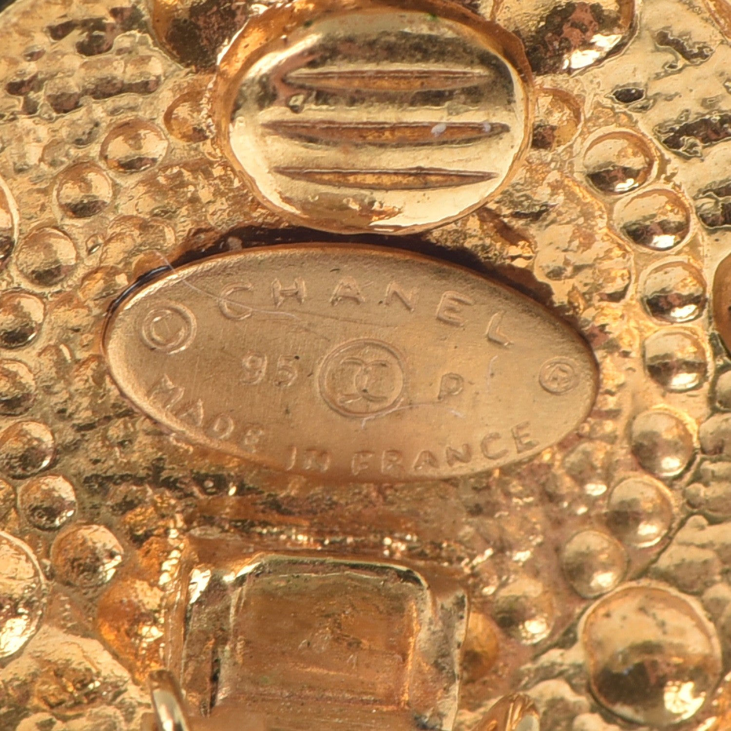 Chanel CC Earrings Clip On Gold 4 of 4