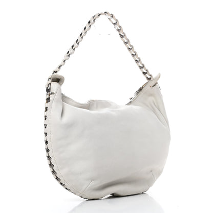 Chanel Calfskin Modern Chain Hobo White 3 of 13