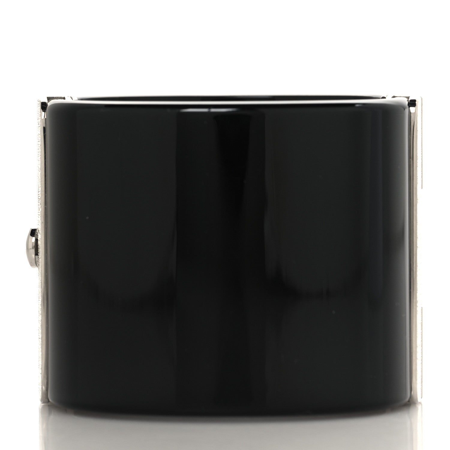 Chanel Resin Crystal CC Wide Cuff Black 3 of 5