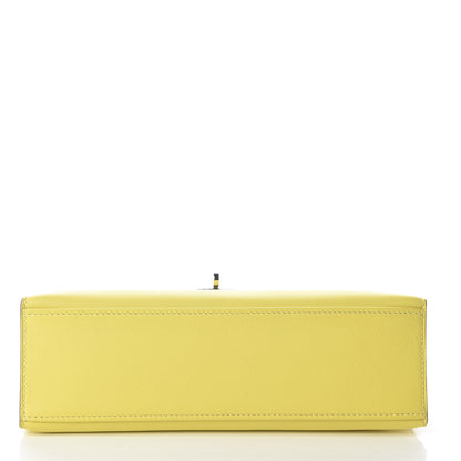 Hermes Swift Kelly Pochette Clutch Lime 6 of 19