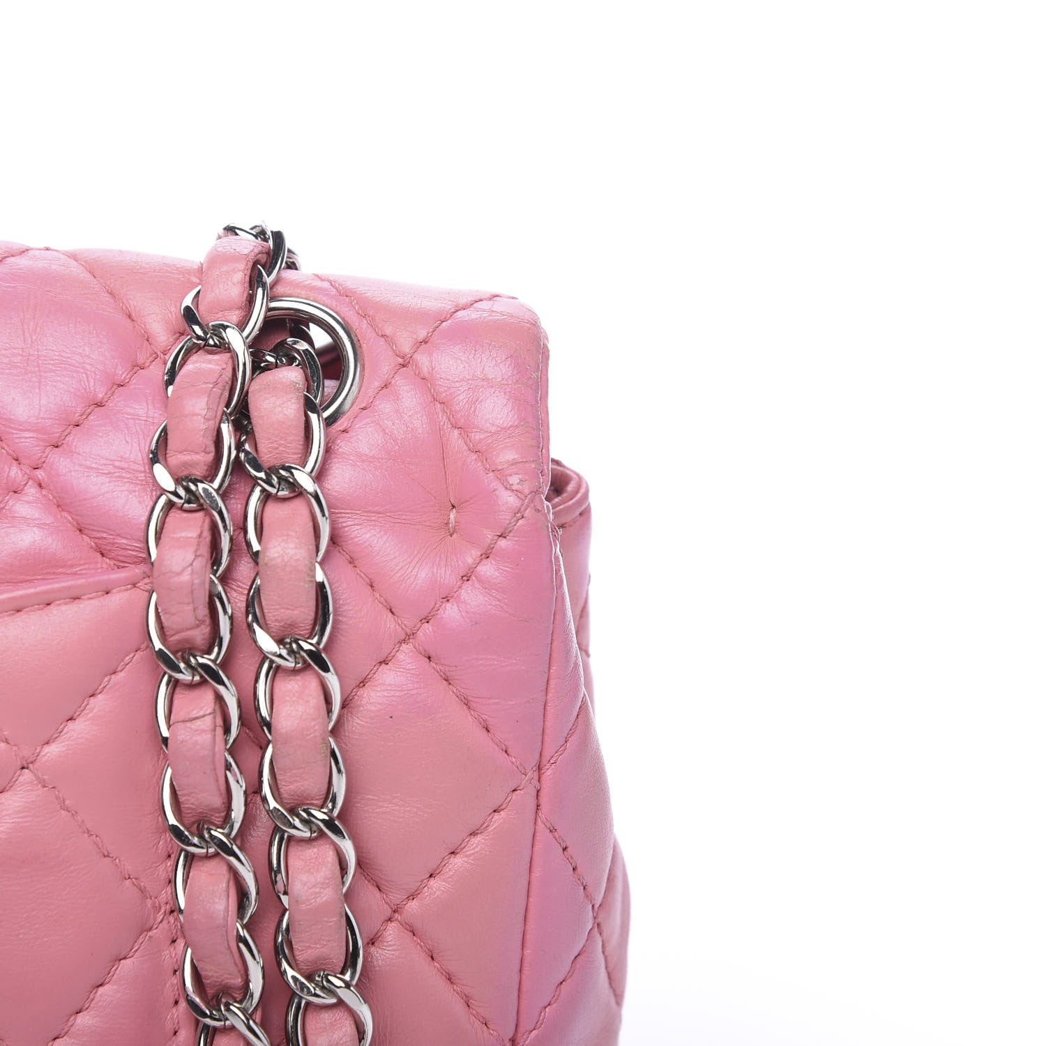 Chanel Lambskin Quilted Medium Double Flap Light Pink 15 of 16