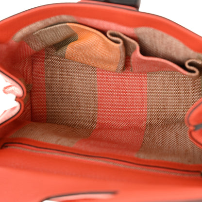 Gucci Cellarius Calfskin Small Bamboo Daily Top Handle Bag New Dark Orange 5 of 10