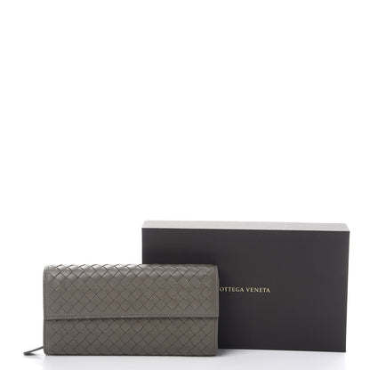 Bottega Veneta Nappa Intrecciato Continental Flap Wallet Light Grey 9 of 9