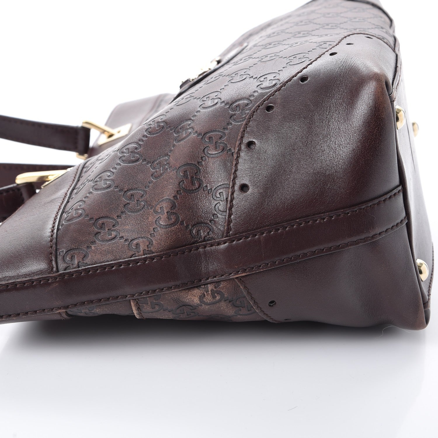 Gucci Guccissima Large Punch Tote Chocolate Brown 27 of 27