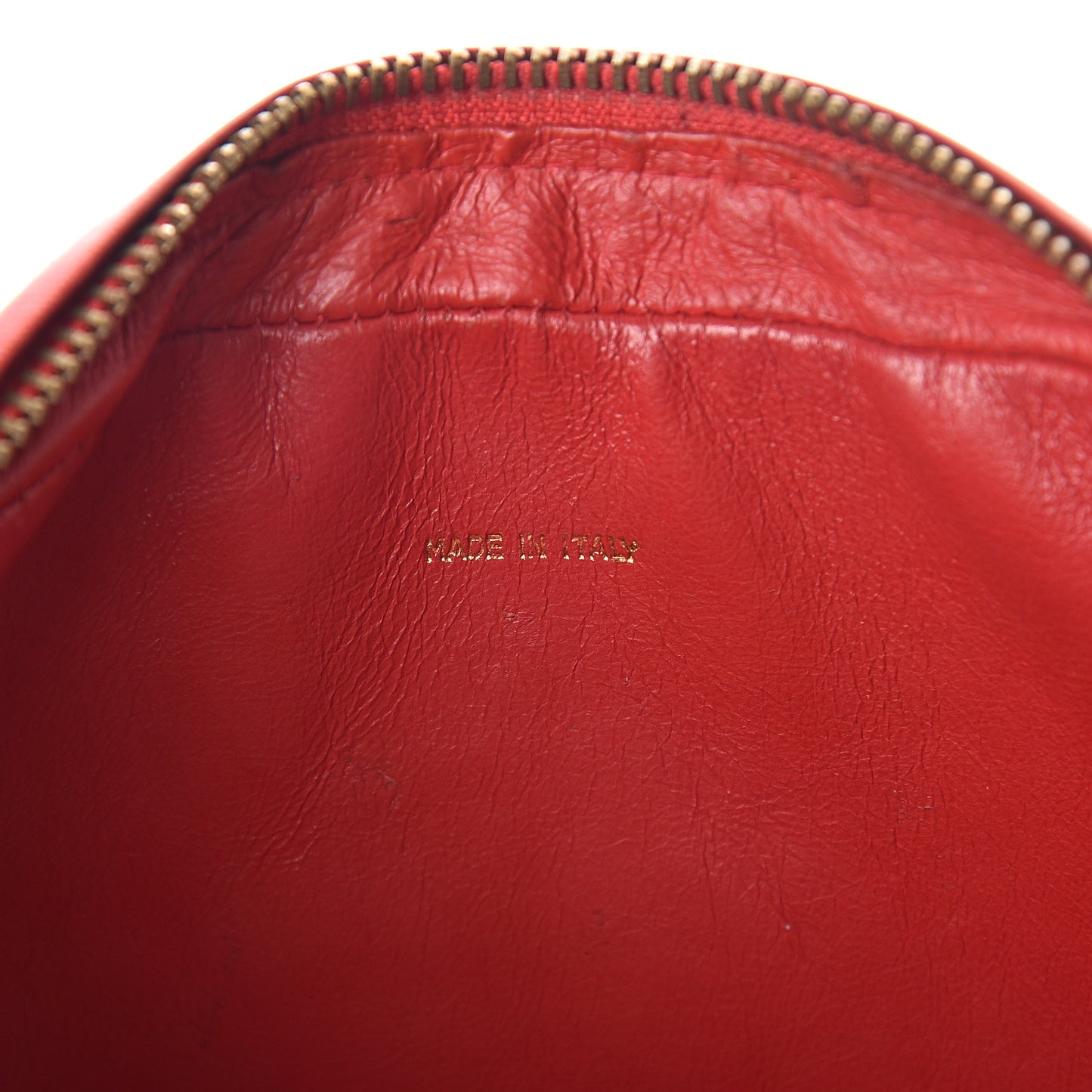 Lambskin Quilted Tassel Camera Case Red