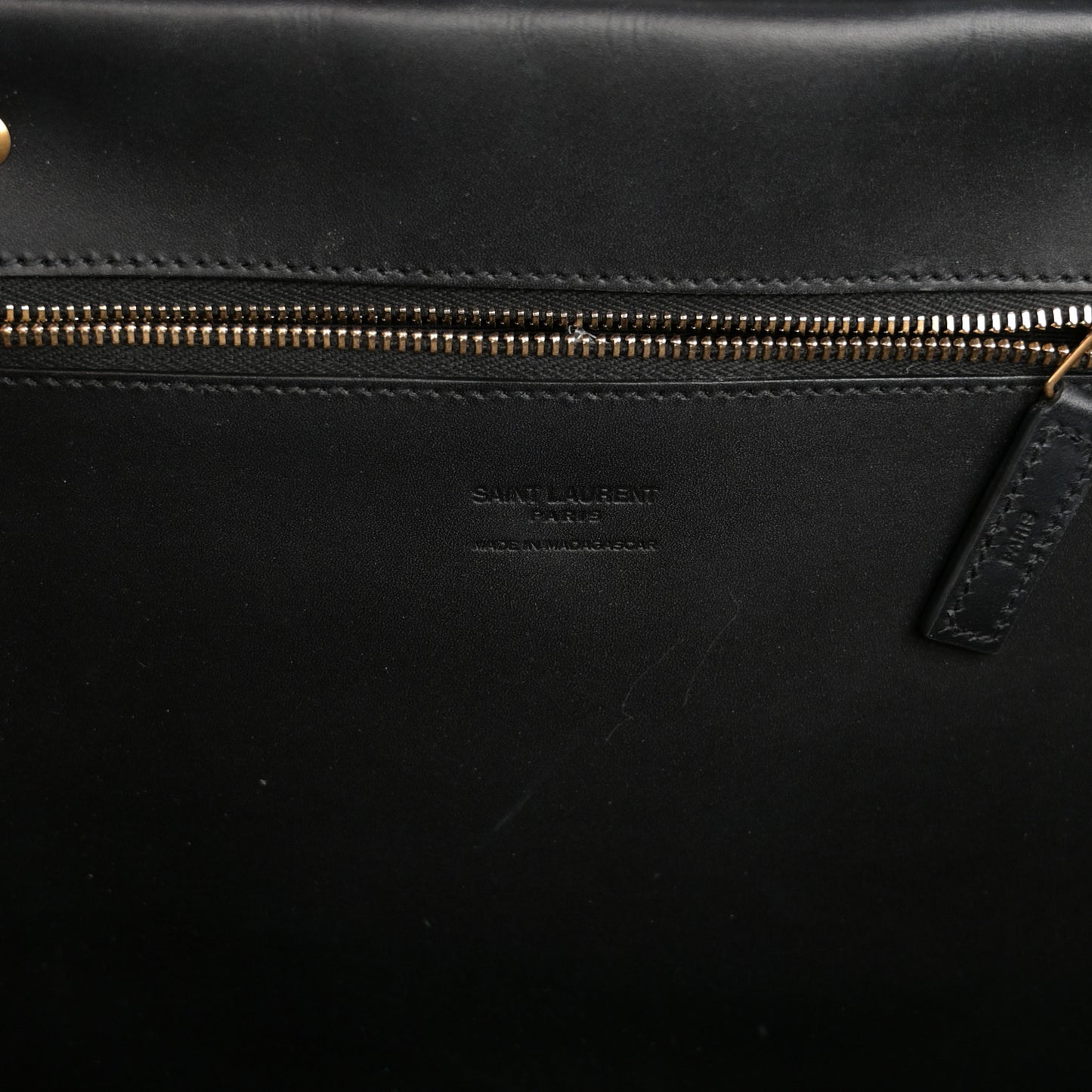 Striped Raffia Calfskin Medium Panier Tote Naturel Black