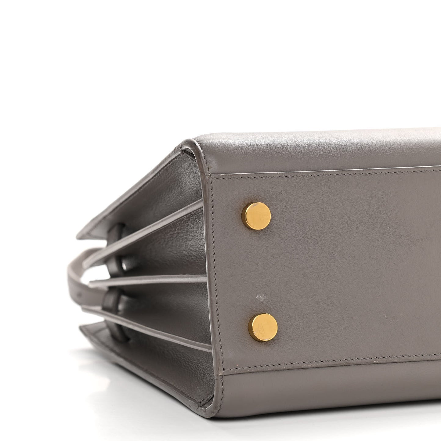Grained Calfskin Baby Sac De Jour Fog